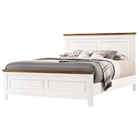 Two-Tone King Panel Bed