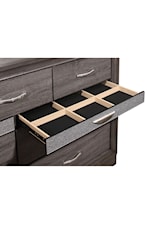 Global Furniture Seville Transitional Dresser with Jewelry Drawers