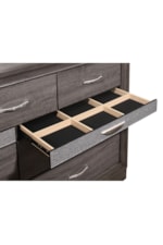 Global Furniture Seville Transitional 3-Drawer Nightstand