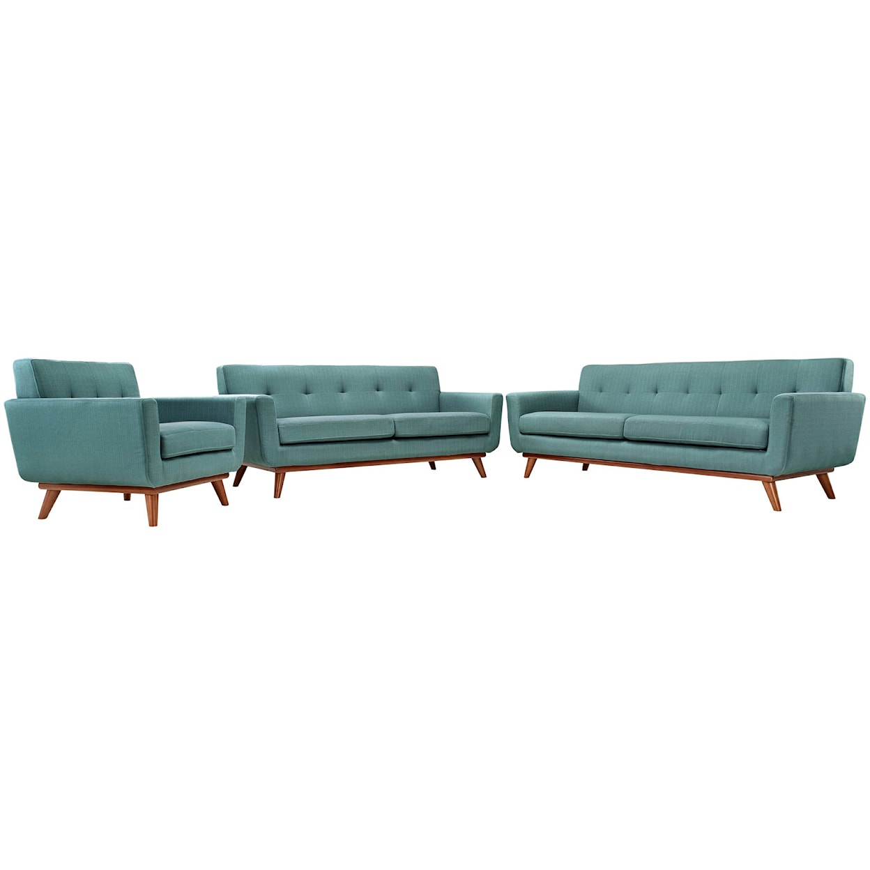 Modway Engage Sofa Loveseat and Armchair Set