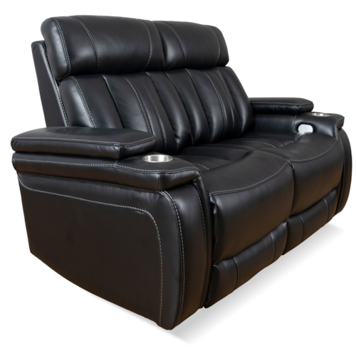 Casual Power Reclining Loveseat with Power Headrests
