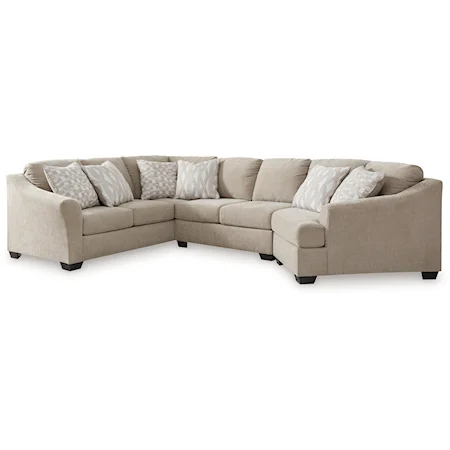 3-Piece Sectional With Cuddler