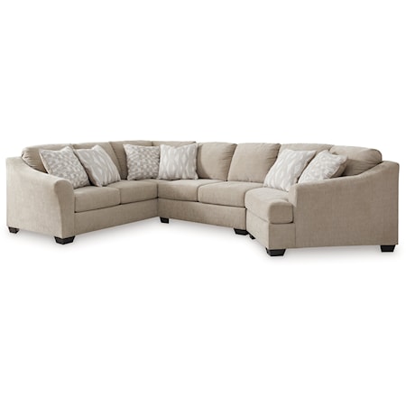 3-Piece Sectional With Cuddler