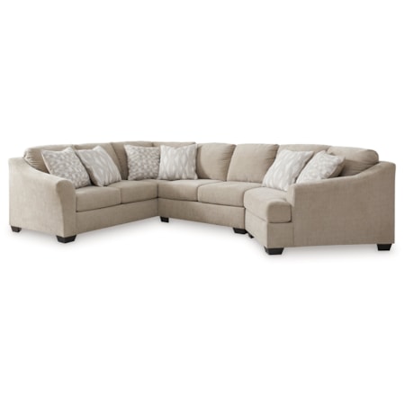 3-Piece Sectional With Cuddler