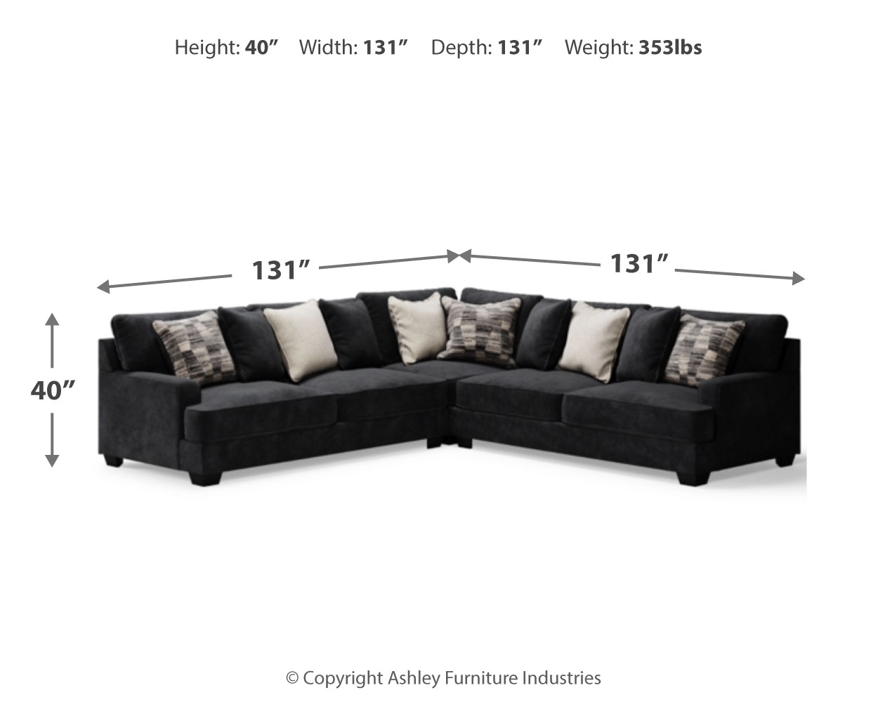 Signature Design by Ashley Lavernett Sectional And Oversized Ottoman