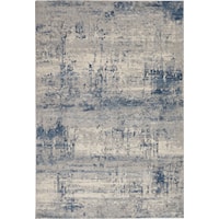 5'3" x 7'3" Ivory/Blue Rectangle Rug