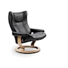Stressless by Ekornes Wing Medium Reclining Chair with Classic Base