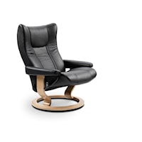 Large Reclining Chair with Classic Base