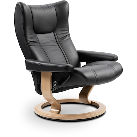 Large Reclining Chair with Classic Base