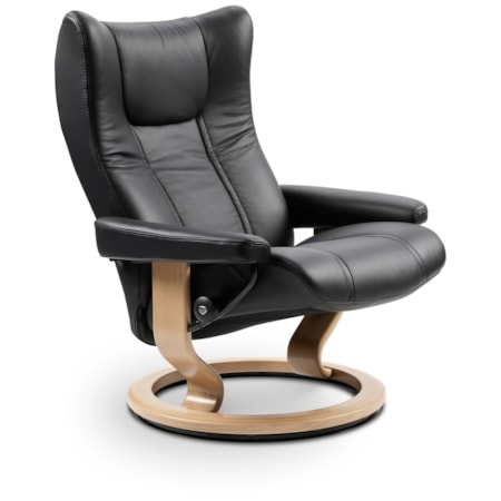 Large Reclining Chair with Classic Base