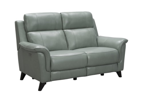 Mid-Century Modern Power Reclining Loveseat with USB Port