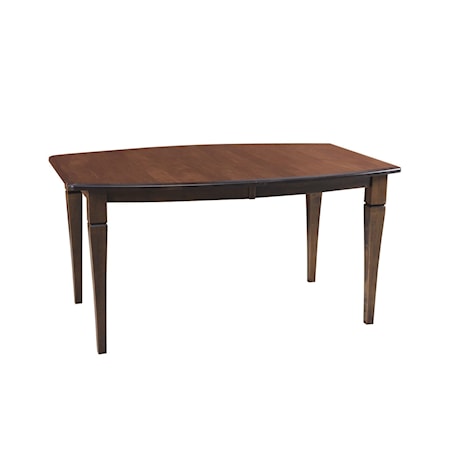 Transitional Boat Shaped Table with 4-Sided Taper Legs