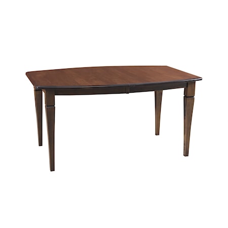 Boat Shaped Table with 4-Sided Taper Legs