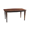 Archbold Furniture Amish Essentials Casual Dining Boat Shaped Table with 4-Sided Taper Legs