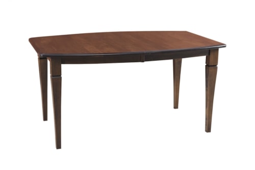 Transitional Boat Shaped Table with 18" Leaf