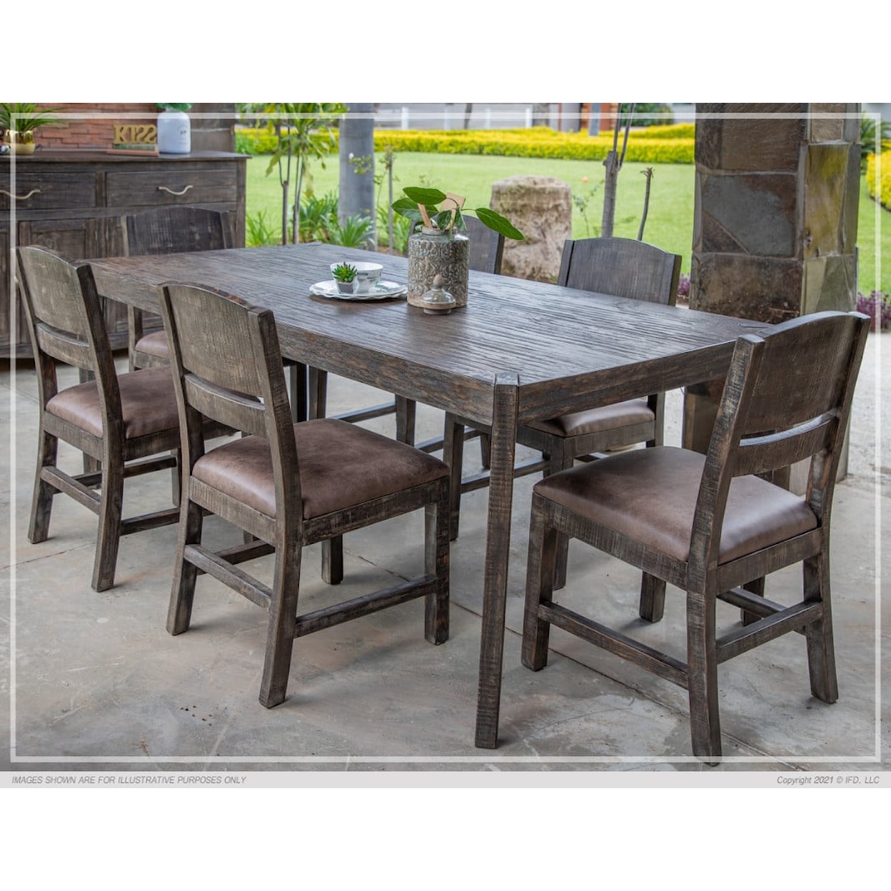 International Furniture Direct Nogales Dining Set Dining Chair
