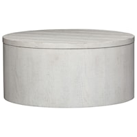 Contemporary Round Drum Cocktail Table