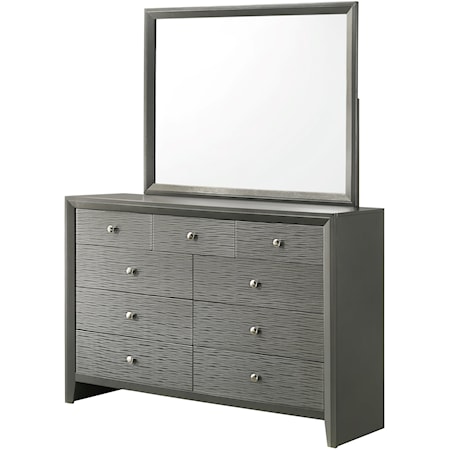 Denker Contemporary Dresser and Mirror