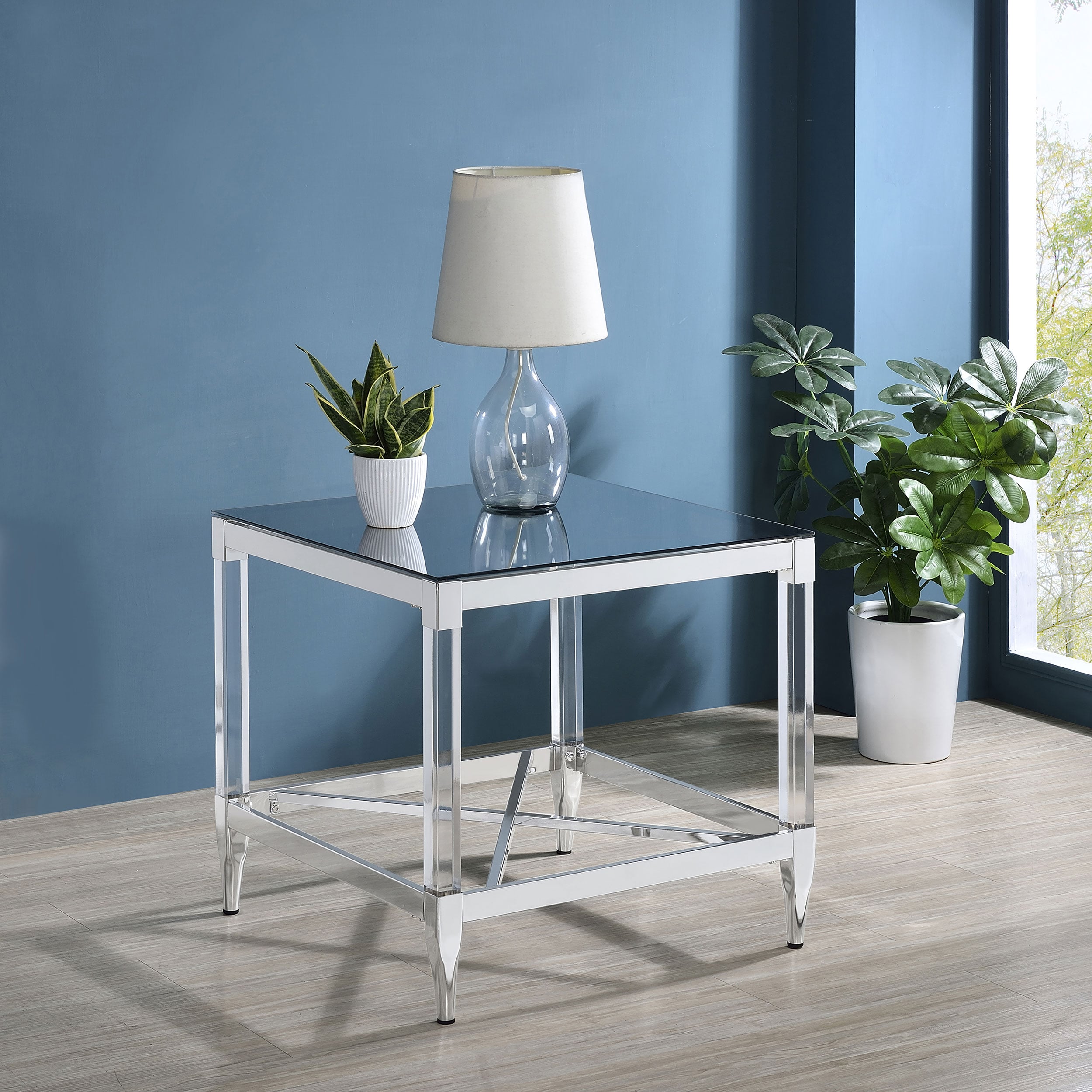 Coaster Lindley Lindley Tempered Mirror Side End Table