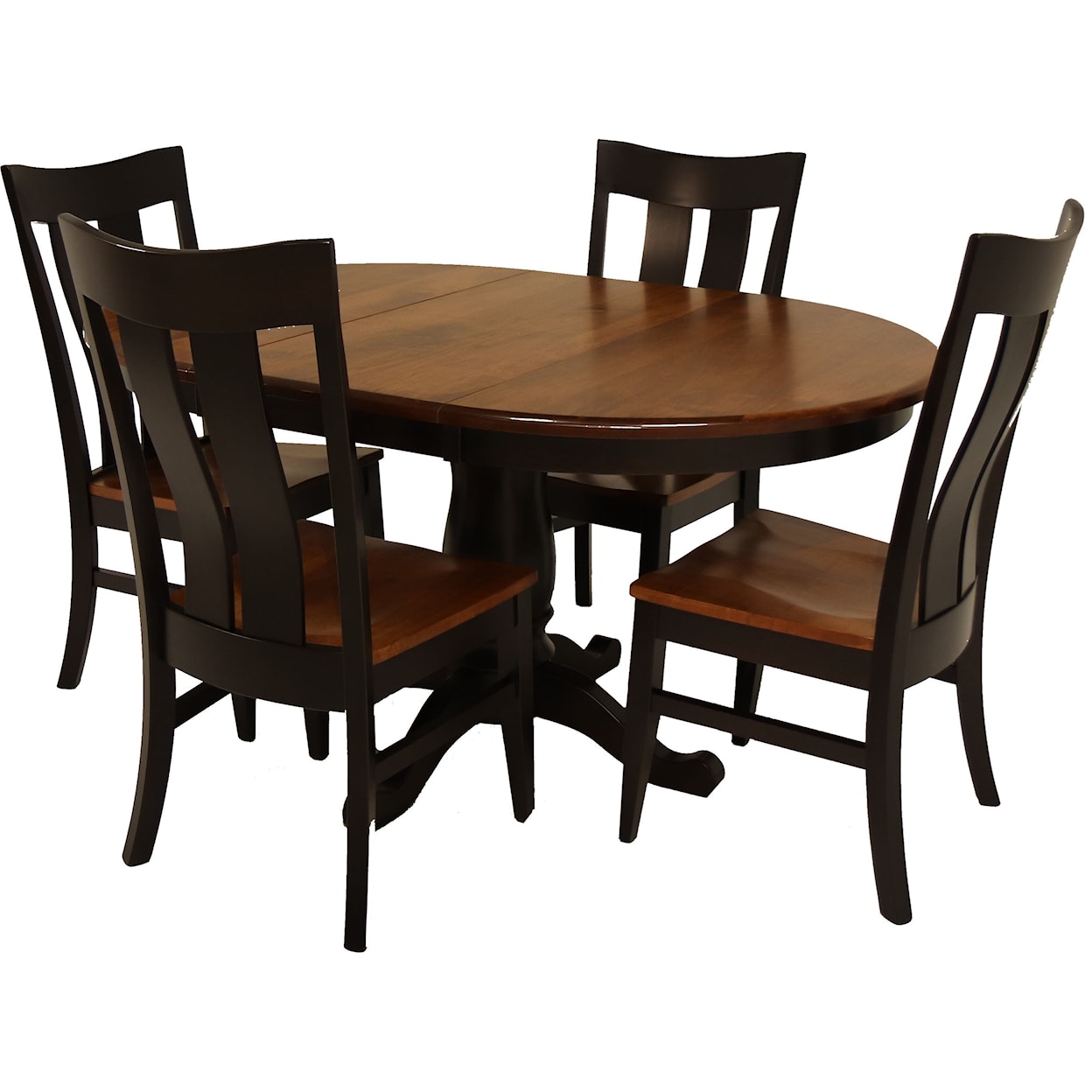 Archbold Furniture Amish Essentials Casual Dining 5 Piece Rebecca Table and Florence Chair Set