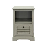 Transitional  1-Drawer File Cabinet with 1 Shelf