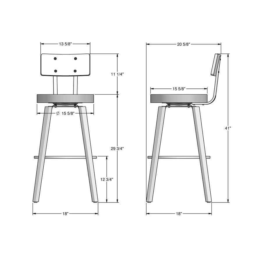 Amisco Esteban Upholstered Swivel Bar Stool