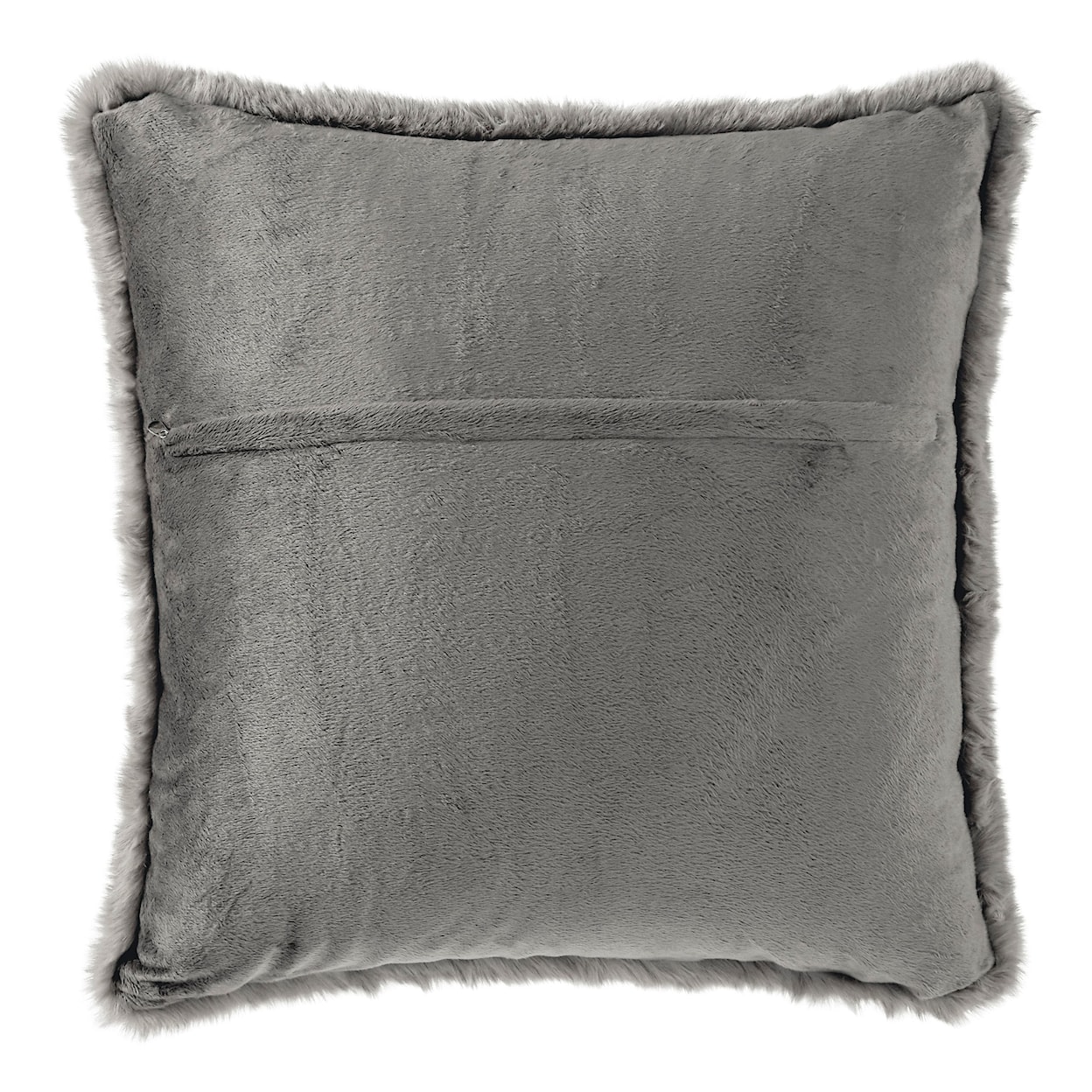 Signature Design Gariland Gariland Gray Faux Fur Pillow