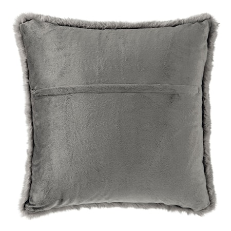 Gariland Gray Faux Fur Pillow