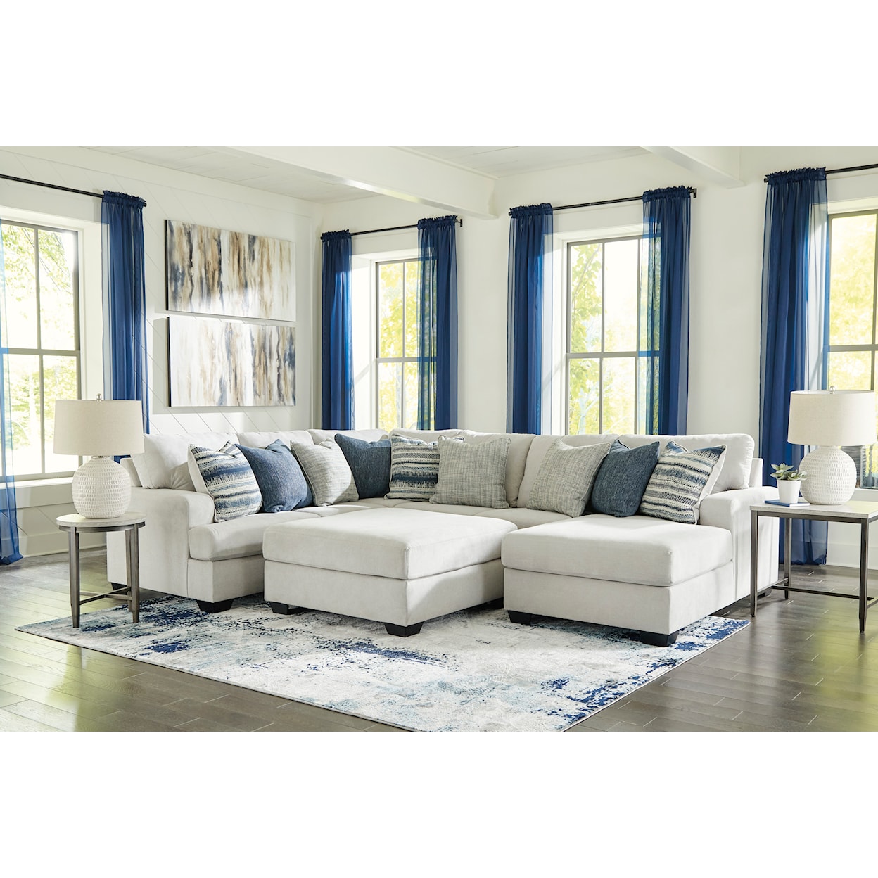 Benchcraft Lowder 4-Piece Sectional with Chaise