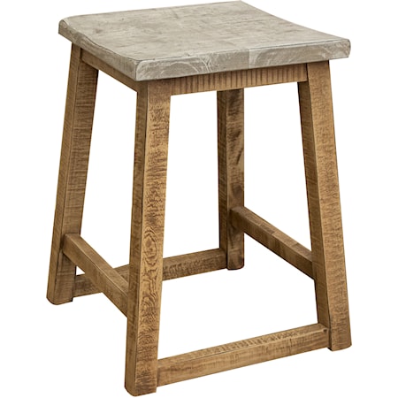 Backless Two-Tone Counter Stool