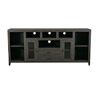 Transitional Console with Multiple Storage Options