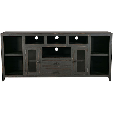 Transitional Console with Multiple Storage Options