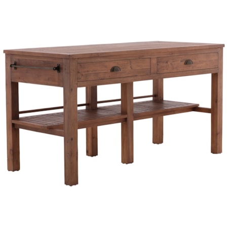 2 Pass-Through Drawer Kitchen Island