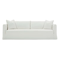Casual 90" Sofa with Slipcover and Throw Pillows