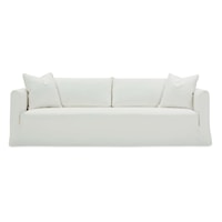 Casual 96" Sofa with Slipcover and Throw Pillows