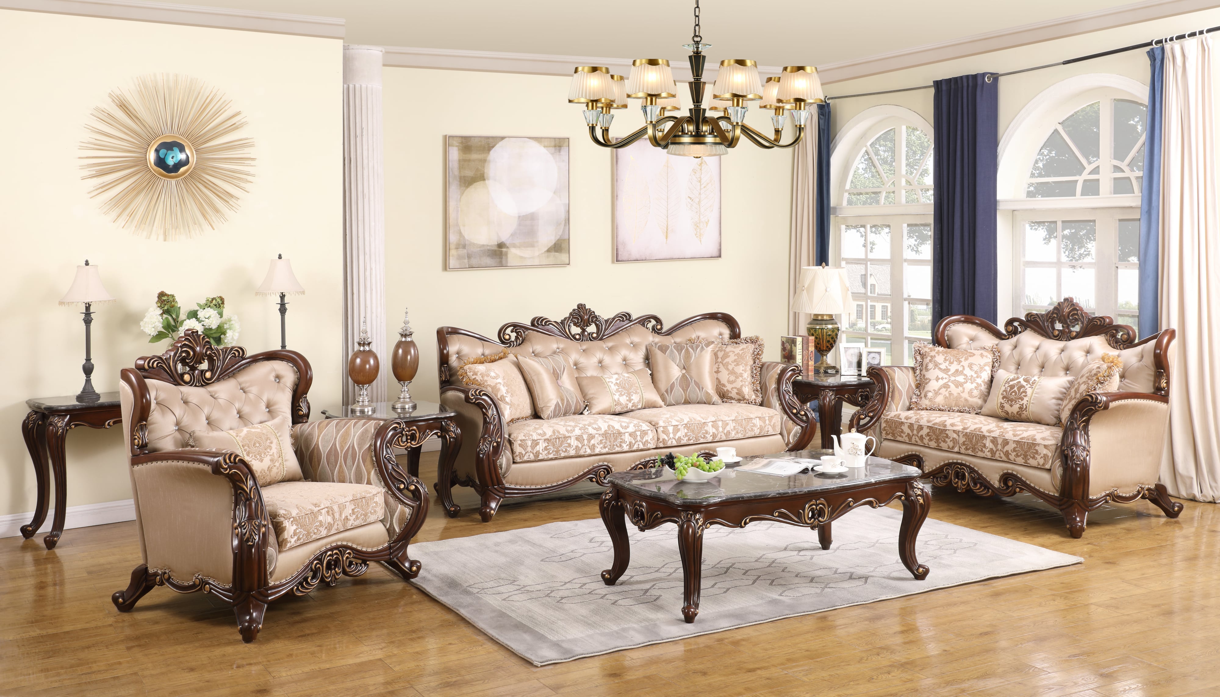 New Classic Constantine U532 30 Traditional Constantine Sofa Z R Furniture Uph Stationary Sofas