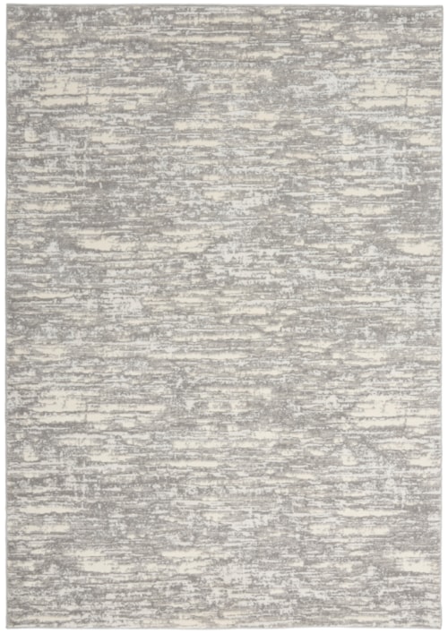 5'3" x 7'3 Grey/Beige Rectangle Rug