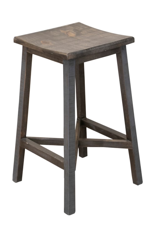 Rustic Bar Height Backless Bar Stool