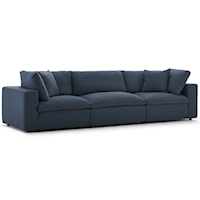 Down Filled Overstuffed 3 Piece Sectional Sofa Set