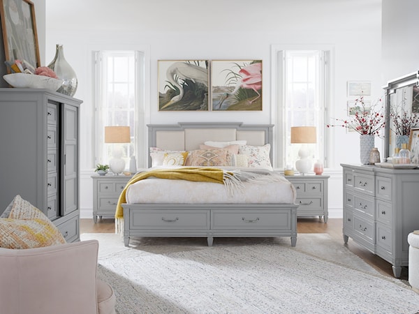 6-Piece Upholstered Queen Bedroom Set