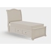 Mavin Kingsport Twin XL Upholstered Bed Left Drawerside
