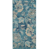 2' x 4' Turquoise Rectangle Rug