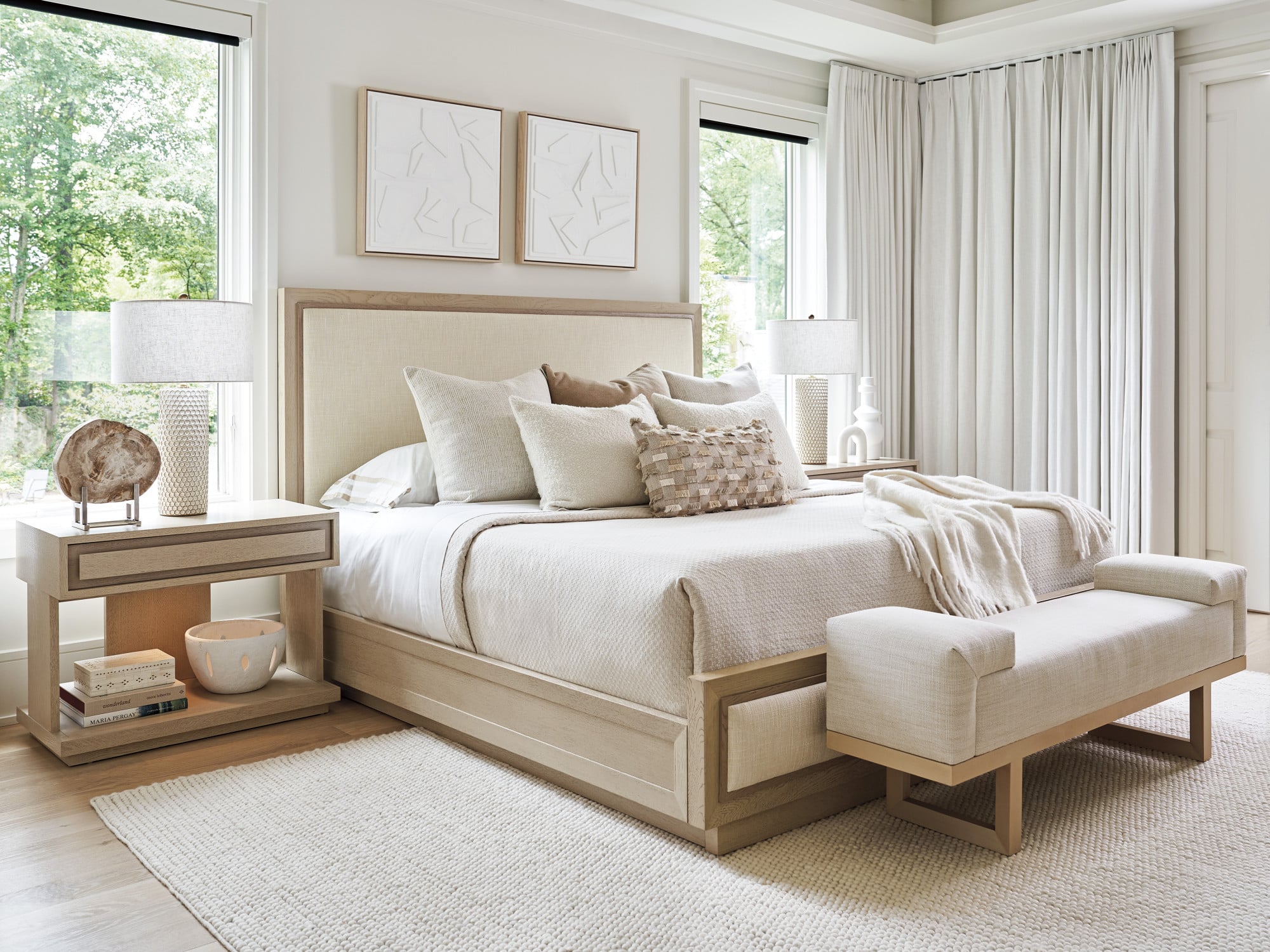 Tommy Bahama Home Sunset Key 2304 11 Grayson Upholstered King Bed Baer s Furniture Bed Headboard Footboard