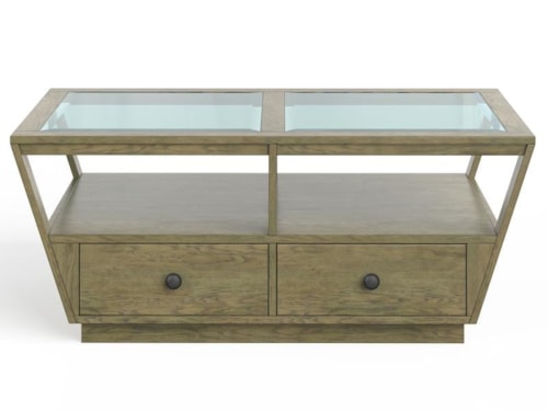 Transitional 2-Drawer Cocktail Table with Casters