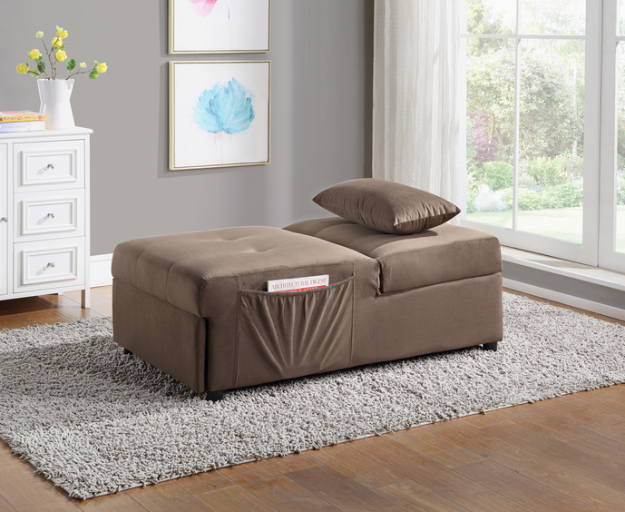 Homelegance Garrell Lift Top Storage Bench with Pull-out Bed