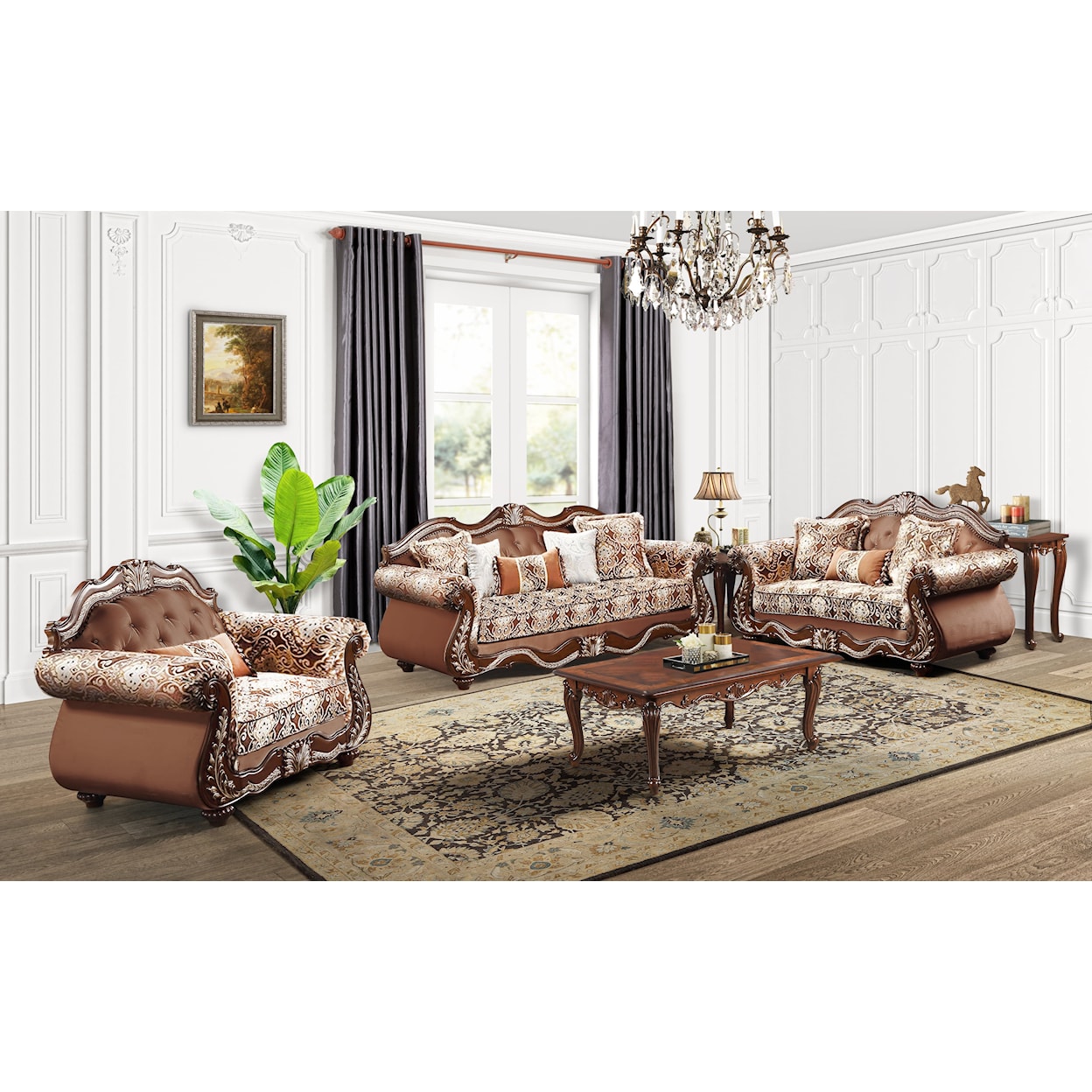 New Classic Furniture Montecito 3-Piece Living Room Set