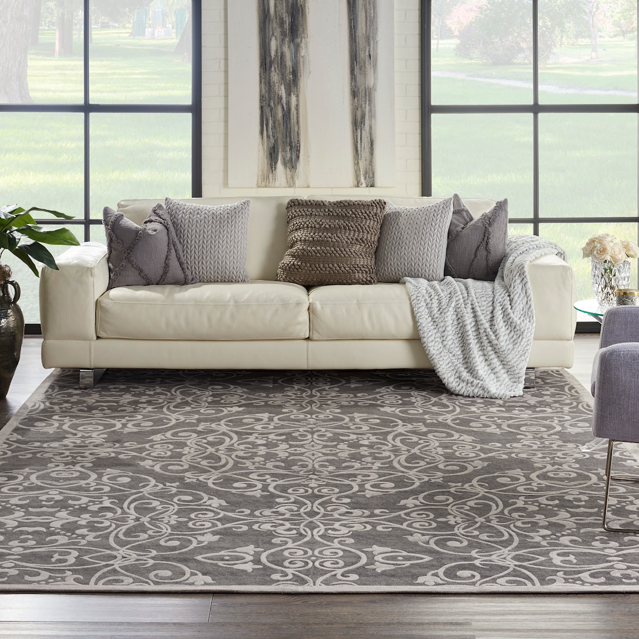 Nourison Damask 8' x 10'  Rug