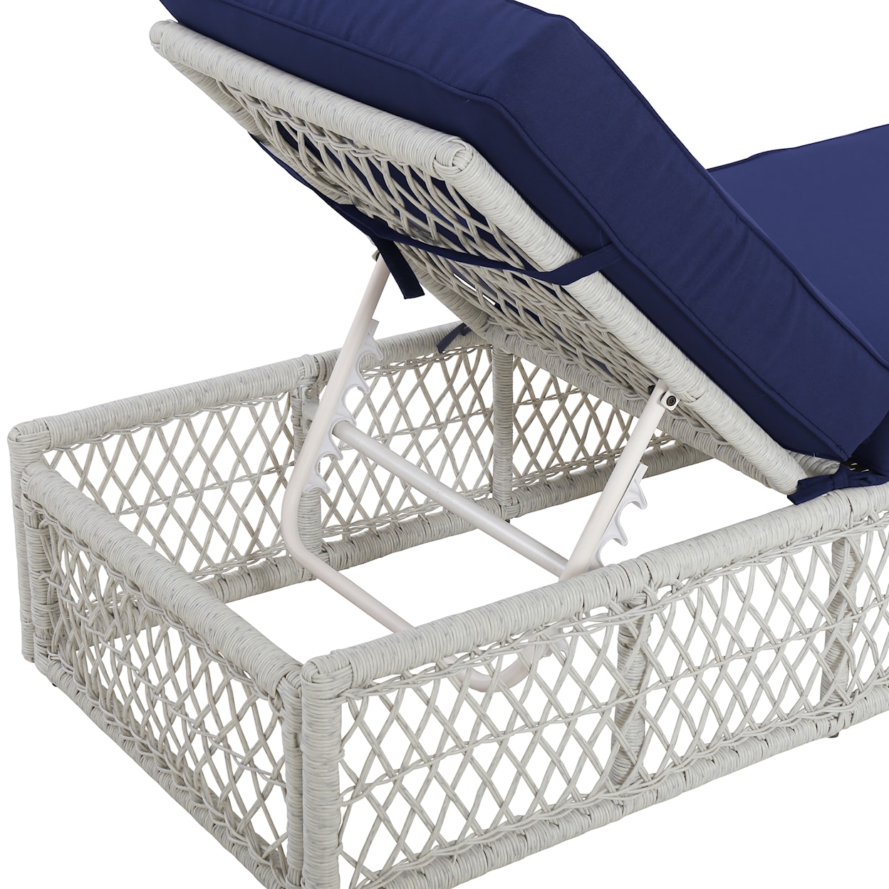 Accentrics Home Outdoor Simple Weave Chaise Lounge