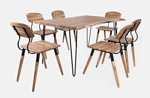 60" Dining Table with 6 Chairs