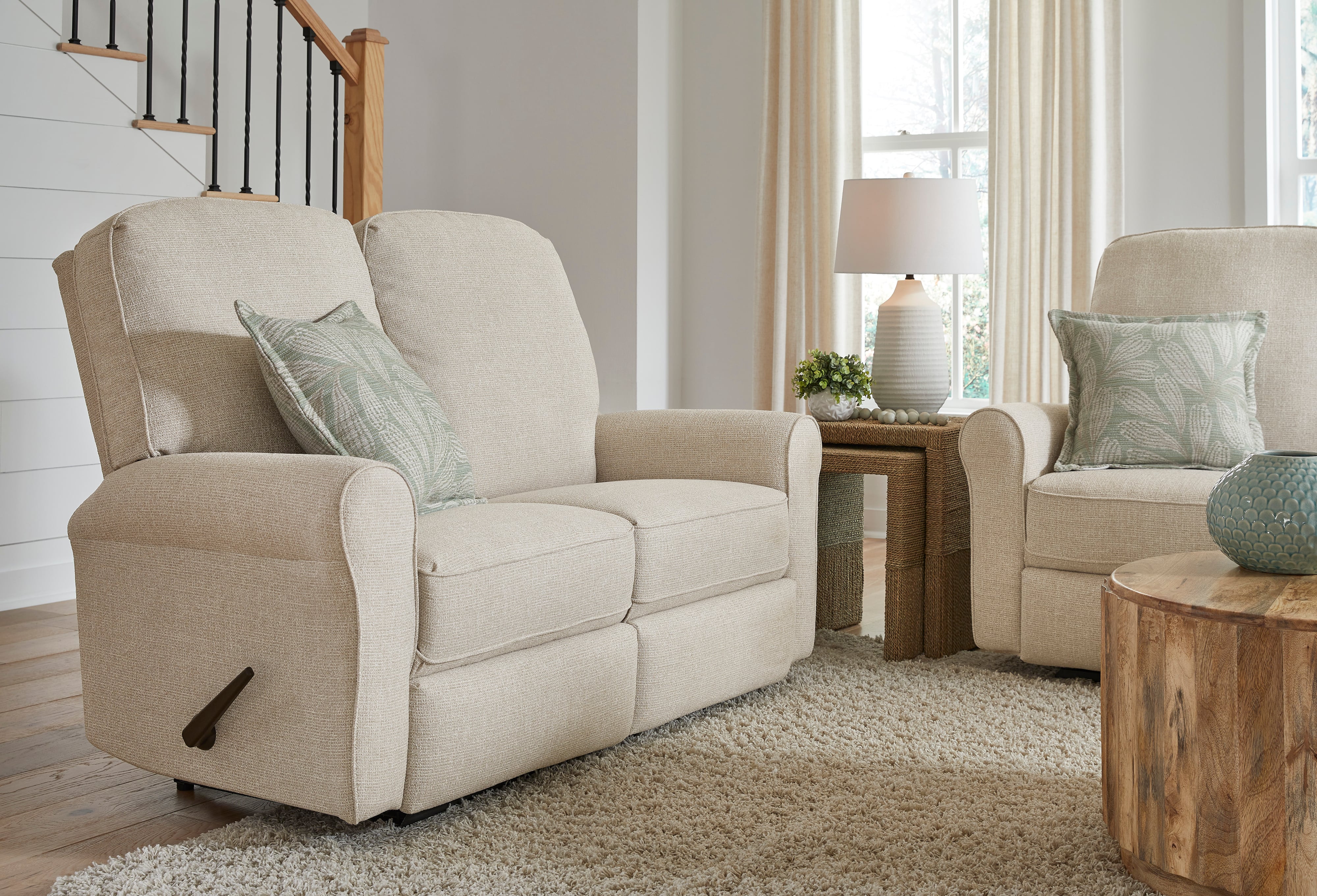 Best Home Furnishings Josey Manual Reclining Space Saver Loveseat